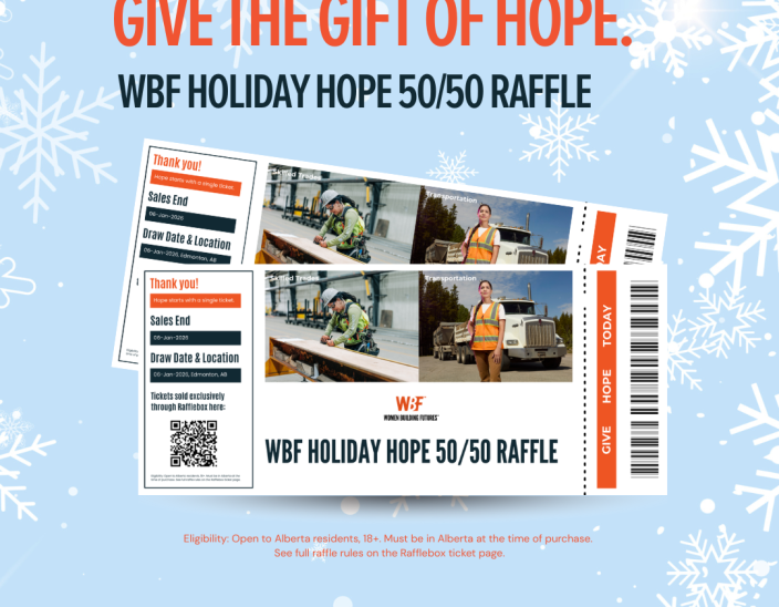 Women Building Futures 2025 Holiday Hope 50 50 Raffle is now Live in Alberta